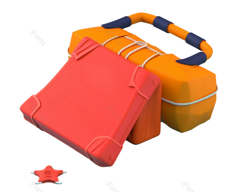 图标图片,夏天元素,插画PNG,蓝色背景免抠素材